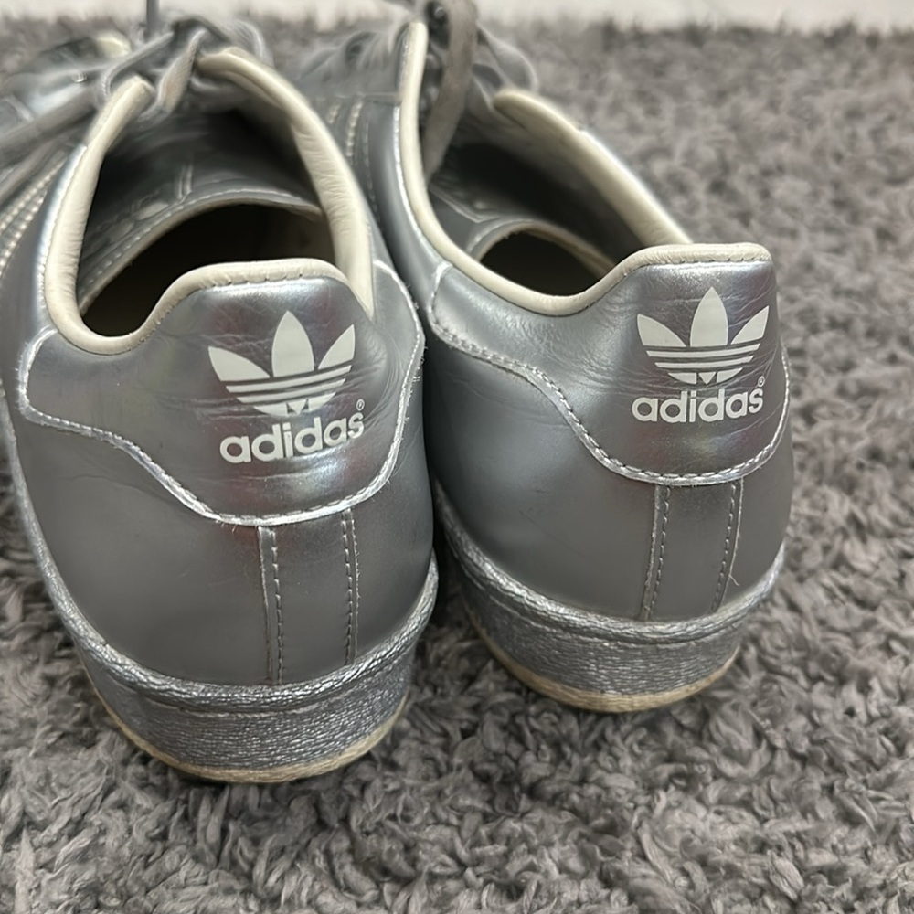 SUPERSTAR 80S 'METALLIC PACK - SILVER' pre-owned Men’s 8.5 - Picture 6 of 6